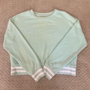 Mint Green Cropped Sweatshirt